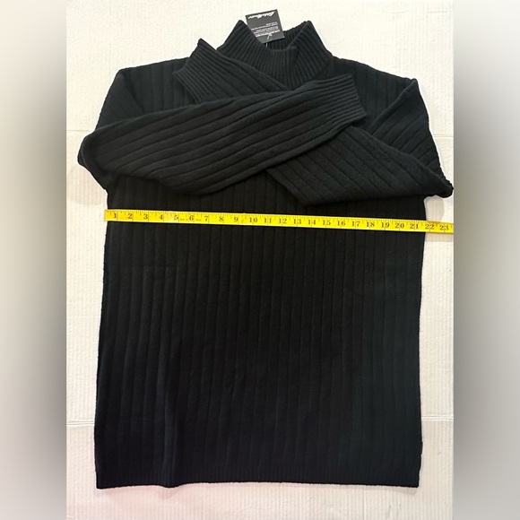Eddie Bauer Alpine Route Essentials Ribbed Mock Neck Sweater Black NWT Size M - Picture 6 of 14